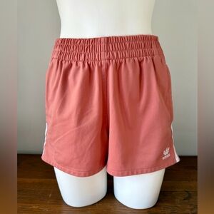 adidas Coral Pink Athletic Shorts with Elastic Waistband